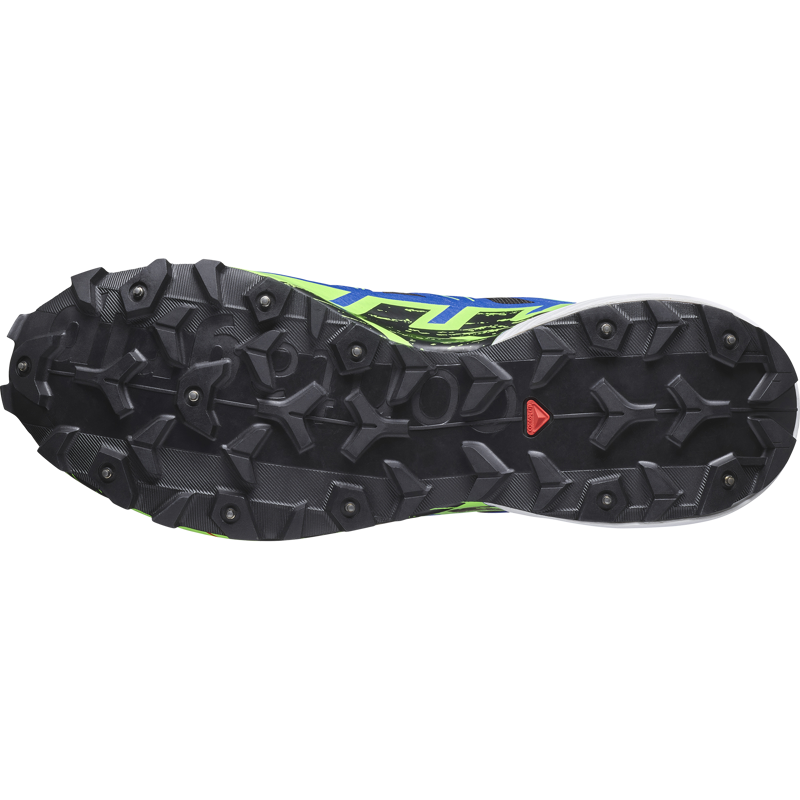 Salomon Spikecross 6 GTX Unisex Trail/Fell Running Shoe in Black/Surf the Web/Green Gecko-1